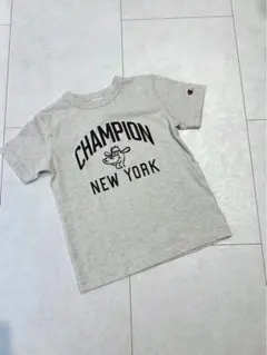 Champion チャンピオン キッズ Tシャツ グレー NEW YORK 半袖