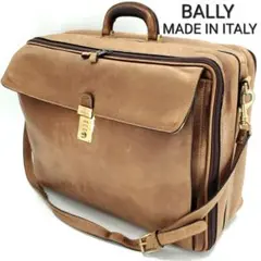 大容量イタリア製◆BALLY◆2wayレザートランク茶メンズ本革バリー 1101