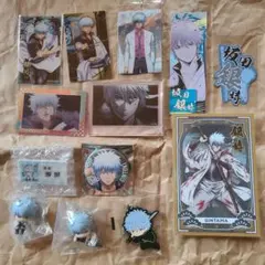 銀魂　坂田銀時　まとめ売り　缶バッジ、ステッカー、カプセルトイ等