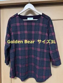 Golden Bear チェック柄七分袖　トップス　3L