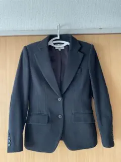 ツイードJKT 黒　M寄りのL 肘当て付き/ Carine Roitfeld