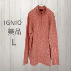 【美品】IGNIO◇◆トレーナー ハーフジップアップ オレンジ Lサイズ