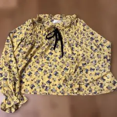 repipi armario 花柄 ブラウス イエロー M