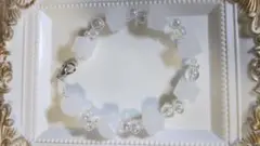 ナタデココホワイトゼリービーズブレスレット（夢のしゃぼんシリーズ）