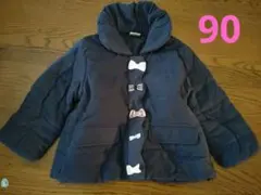 プティマインネイビーアウター・コート リボン装飾 90cm