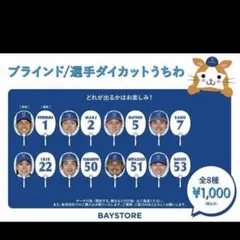 横浜Dena ベイスターズ ブラインド　ダイカットうちわ　松尾汐恩