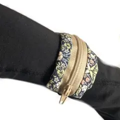 リストウォレット　リストバンドポーチ　ランニングリストポーチ　ウィリアムモリス