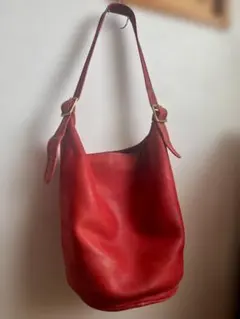 OLD COACH バケツ型 ショルダーバッグ レッド