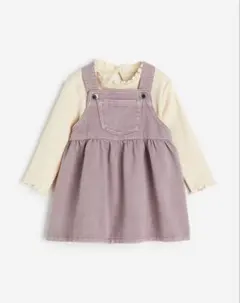 【新品未着用】H&M デニム ジャンパースカート セットアップ 85cm