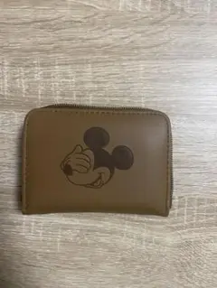 ミッキーマウス 二つ折り財布 ブラウン