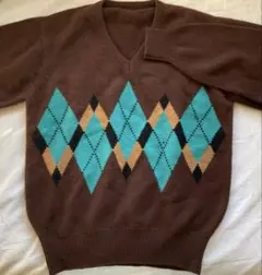 茶色 ニット セーター 長袖 ブラウン