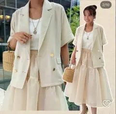 しまむら yunaさん メッシュジャケット アイボリー Mのサムネイル