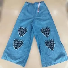 ピンクラテ　ワイドパンツ　ロングパンツM165