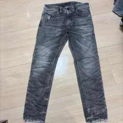 DIESEL W31 ㉘ダメージ加工 グレー デニムパンツ