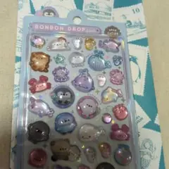 ボンボンドロップシール　海の生き物　アクアキューティーズ　名古屋港水族館