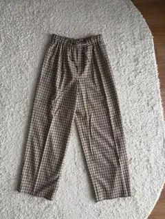 美品　ユナイテッドアローズ チェック柄 イージーパンツ M 38 ベージュ