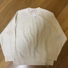 【新品タグ付】GU スウェットライクニットオーバーサイズプルオーバー XL