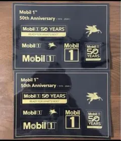 【非売品】Mobil1 50th Anniversary ステッカー　2枚　aのサムネイル