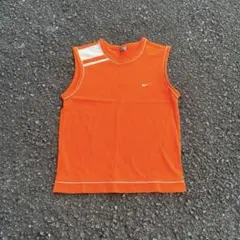00s Nike ノースリーブ カットソー タンクトップ オレンジ Y2K