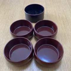 木製漆塗り　はかま　5個