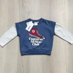 コンバース 男の子 キッズ 子供 子ども トレーナー ブルー 新品 95