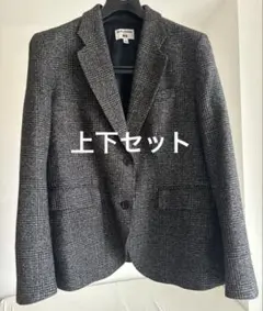 UNIQLO×イネスコラボ 上下セットアップ スーツ グレー ツイードL