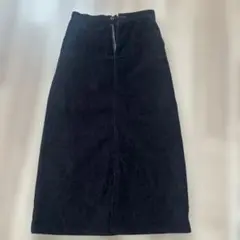 アーバンリサーチ　コーデュロイ　ブラックタイトスカート フリーサイズ