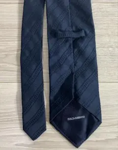 DOLCE&GABBANA ネイビー ストライプ ネクタイ　美品