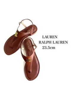 Lauren Ralph Lauren LRLロゴ　ブラウン トングサンダルのサムネイル