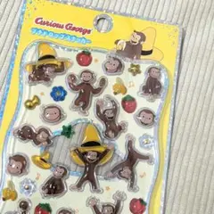 新品　おさるのジョージ　プチドロップステッカー