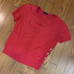 BURBERRY LONDON 半袖ニット レッド サイズ2のサムネイル