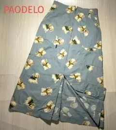 PAODELO パオデロ　ケティ　ロングスカート　M 犬柄　わんちゃん　総柄