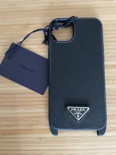 PRADA プラダ iPhone12mini ケース ネイビー 三角ロゴ 金 - メルカリ