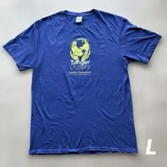 アメリカ古着半袖Tシャツ BLUE ブルー L 青 アメカジ USA レア 希少