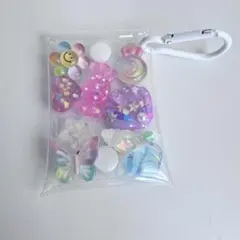 ガチャ詰めポーチ風　キーホルダー　キャンディバッグキーホルダー　カラフル