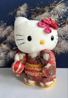 超希少】 2000年製ミレニアム 福まねきハローキティ招き猫 金座布団
