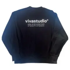 人気✨VIVASTUDIO ロゴ クルーネック スウェット 黒 L