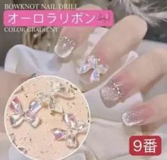 ネイルパーツ　オーロラリボン　ぷっくり　セルフ　バレンタイン　9番　10個