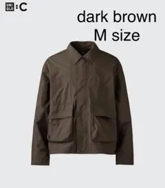 【新品】UNIQLO C コットンショートブルゾン ダークブラウン M