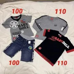 BABYDOLL 100〜110cm Tシャツとショートパンツ4点セット