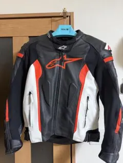 Alpinestars 革ツナギ 黒/白/オレンジ 期間限定値下げ(2月末まで)