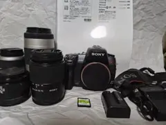 SONY α550(DSLR-A550)と50mm単焦点・ズームレンズのセット - メルカリ