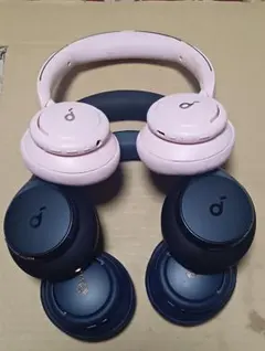 カ*読様 オーバーイヤーヘッドフォン ピンク ネイビー