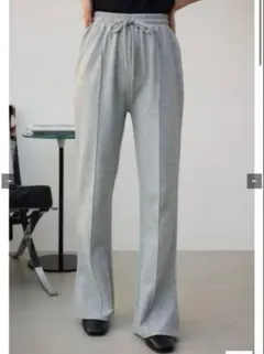 AZUL by moussy サイドスリットフレアパンツ グレー