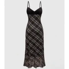 SHEIN ROMWE チェック柄 キャミワンピース
