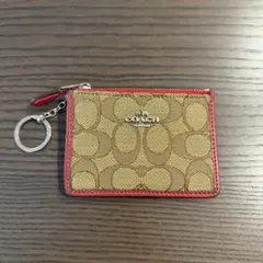 COACH シグネチャー コインケース キーリング付き
