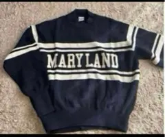 Boogie ロゴニット　ネイビー×ホワイトライン