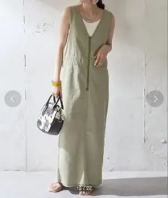 Discoat 2WAY デニム ワンピース ジャンパースカート ジャンスカ