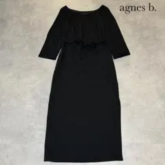 OLD agnes b. ルーマニア製 ブラック ワンピース R296