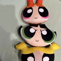 パワーパフガールズ 顔型クッション ブロッサム バブルス バターカップ